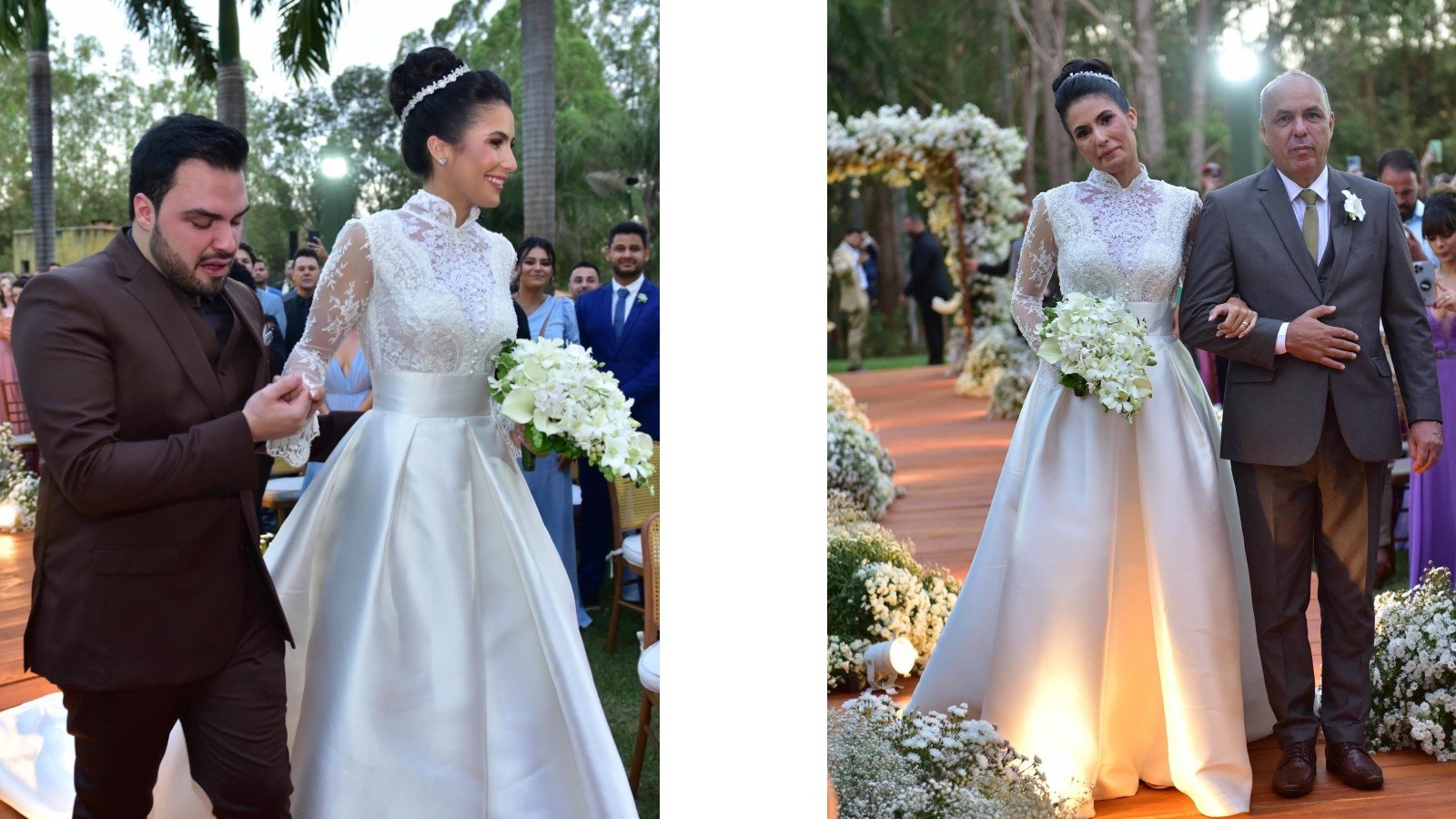 Vestido de casamento da nora de Luciano Camargo é perfeito para noivas  clássicas - Mulher